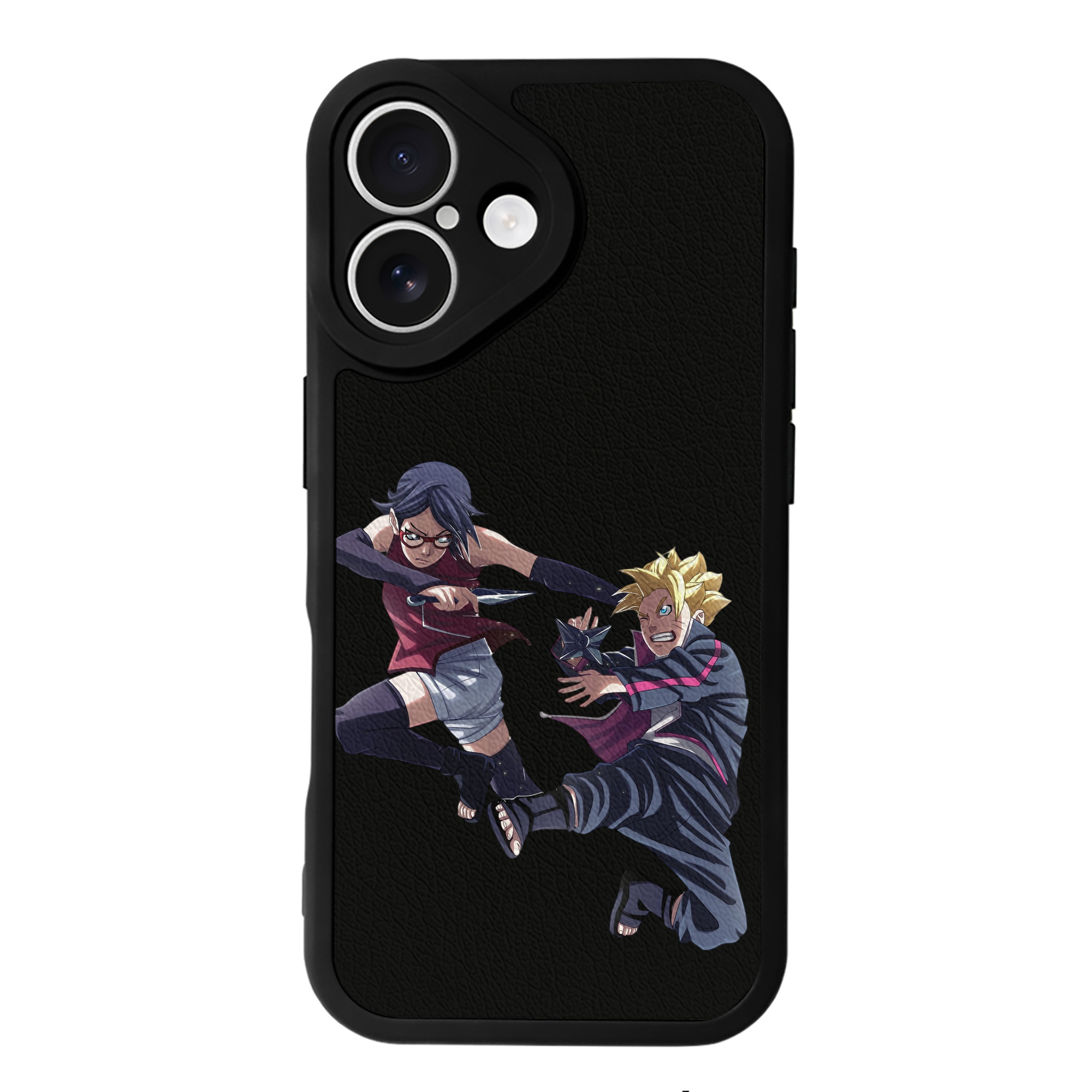 （画像用） NARUTO -ナルト- うちは サラダ Uchiha Sarada 【iPhone 16シリーズ対応】シリコンスマホケース（レザー調） 材質：シリコン